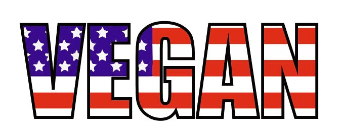 America Flag Vegan Adult Graphic Tee (Independence Day/4th of July)