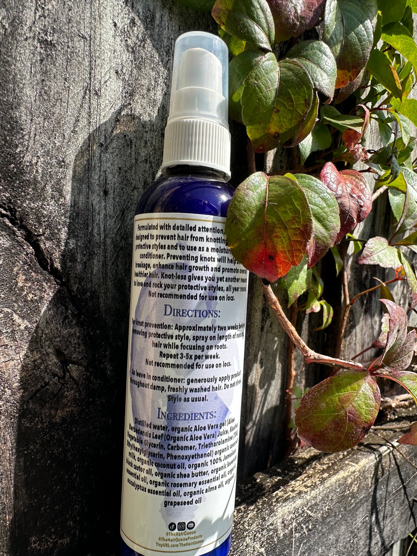 Knot-Less Organic Knot Prevention Spray and Detangler