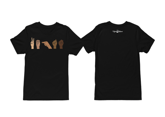 Sign Language Vegan Graphic Tee Shirt